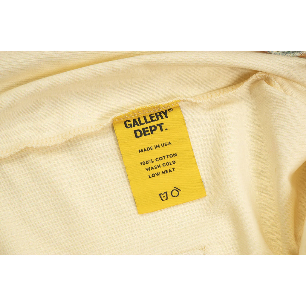 Gallery Dept T-Shirt Joint Letter Embroidery Hand Painted Ink Splashing Short Sleeve T-Shirt