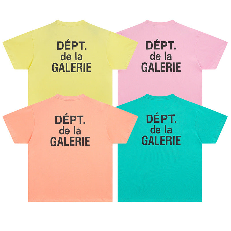 Gallery Dept T Shirts round Neck Short Sleeve T-shirt Pure Cotton