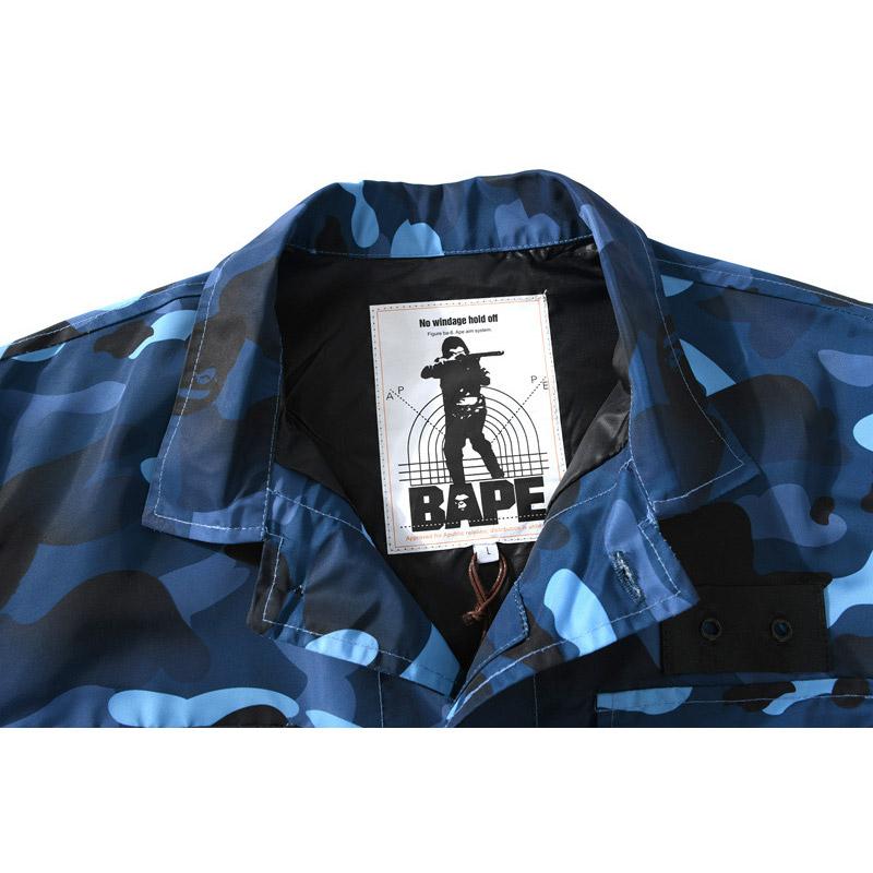 Bathing Ape Jacket Spring and Autumn Men's Fashion Fashion Brand Camouflage Workwear Wind Coat Coat