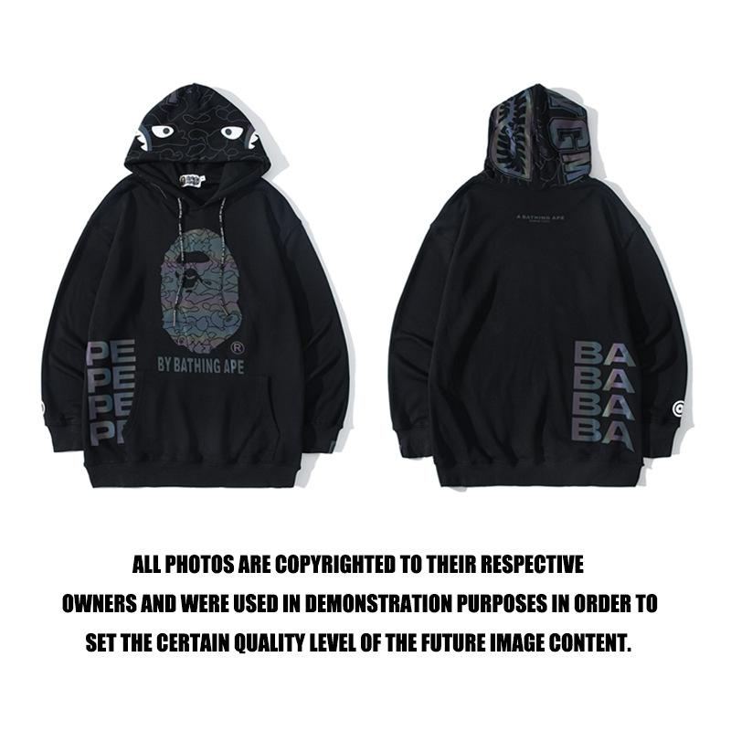 Bathing Ape Hoodie Reflective Sweater Teen Hooded Coat