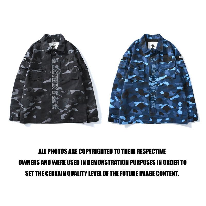 Bathing Ape Jacket Spring and Autumn Men's Fashion Fashion Brand Camouflage Workwear Wind Coat Coat