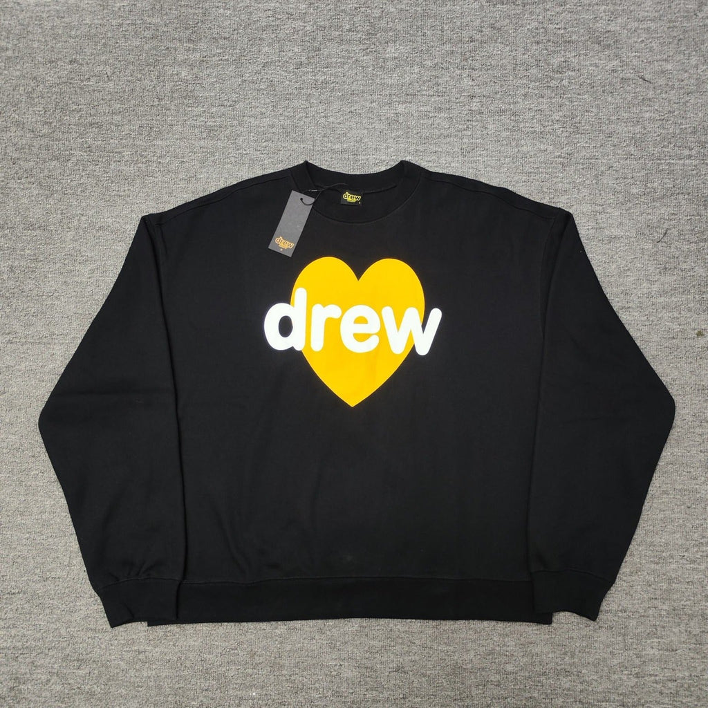 Drew House Sweatshirts Unisex Love Pattern Loose Fleece Crew Neck Sweater