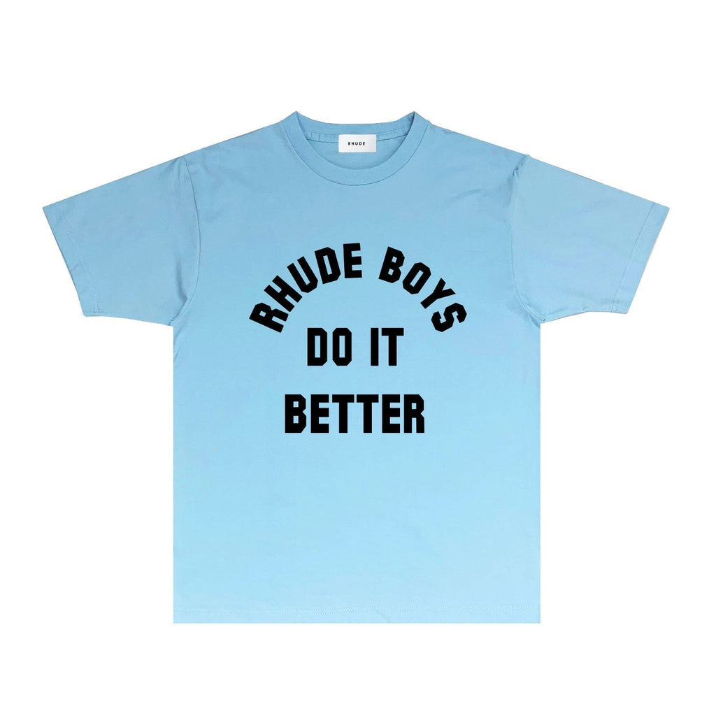 Rhude T-shirts Printed Trendy Pure Cotton