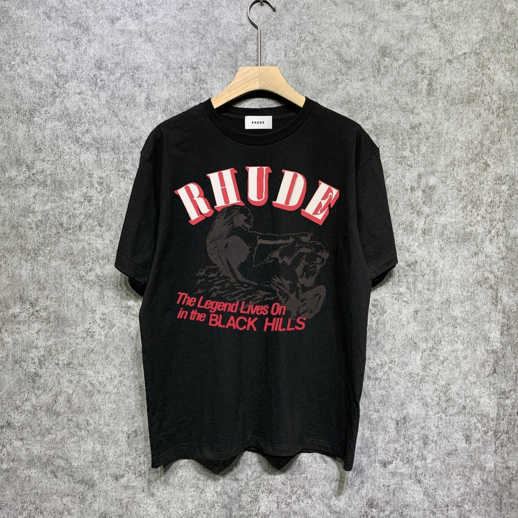 Rhude T-shirts Printed Trendy Pure Cotton