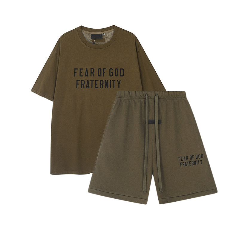 FW24 FRATERNITY T-Shirt / Shorts / Set - Army Green