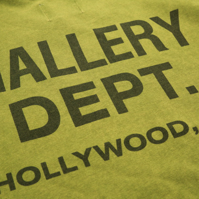Gallery Dept T-shitrs Short Sleeve Half Sleeve Green