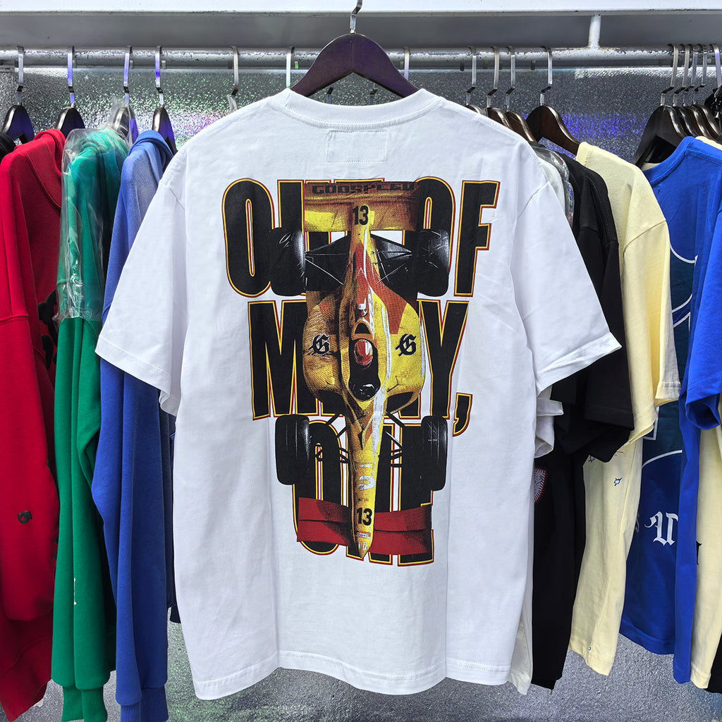 Godspeed T-shirts Racing Wins Scene Printed Cotton Casual Short Sleeves Men and Women