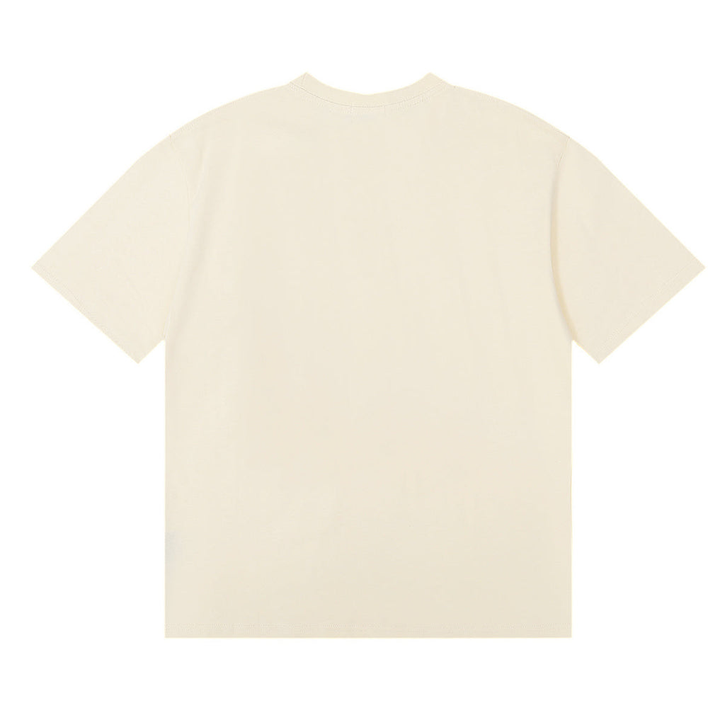 Rhude T-shirts Collegiate Cotton Casual Short Sleeve Men and Women