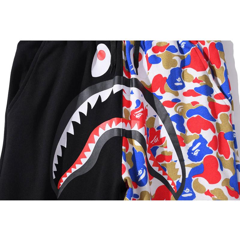 Bathing Ape Pant Shark Head Two Colors Camouflage Casual Trousers Men and Women Couple Print Sweatpants