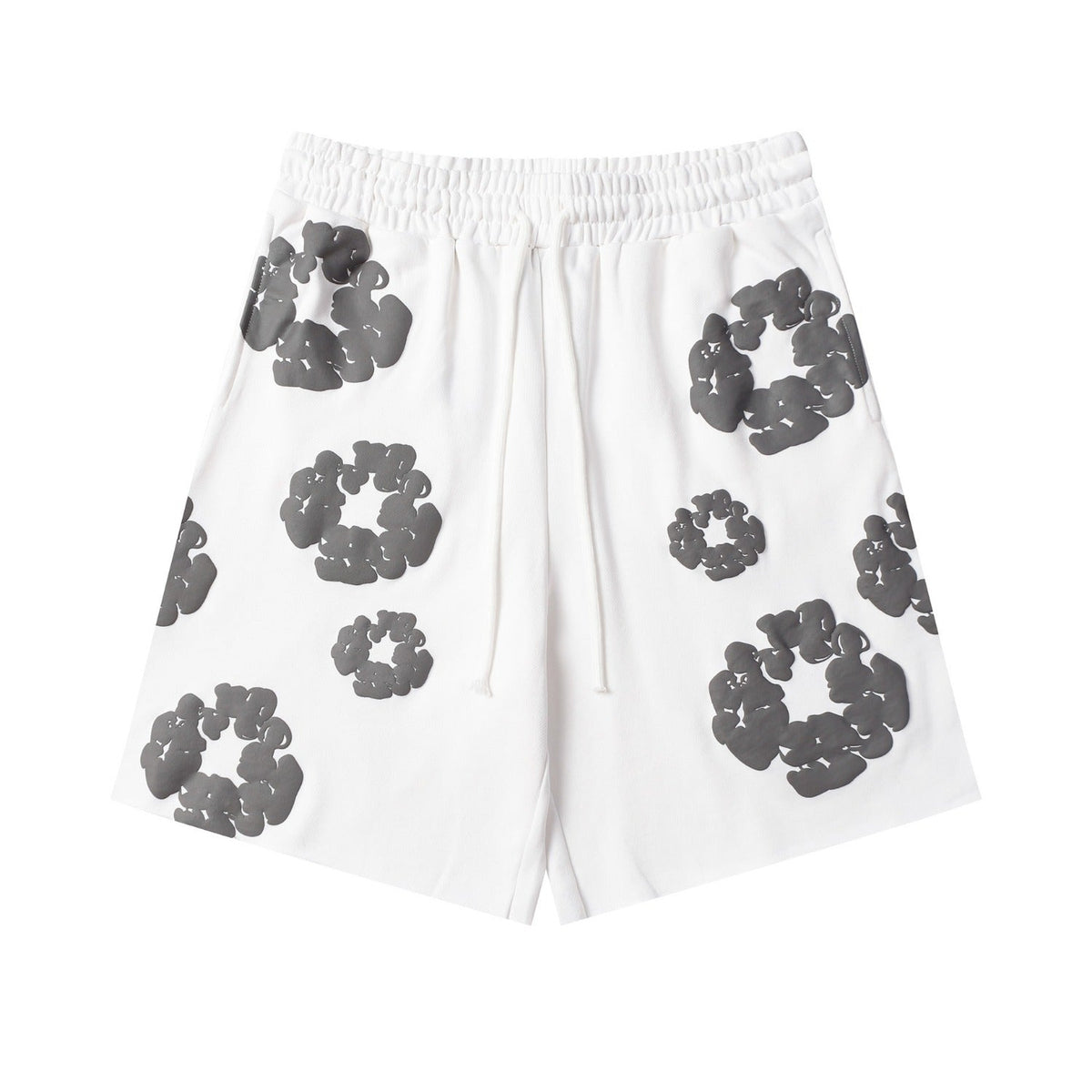 Denim Tears Outfit:T-shirt/Shorts (Separate Purchase Options) Puff Print Short Sleeve T-shirt Loose Couple Shorts Suit