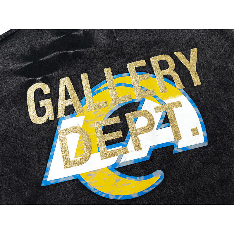 Gallery Dept T Shirts Vintage Distressed Wash Short Sleeve Loose Men and Women