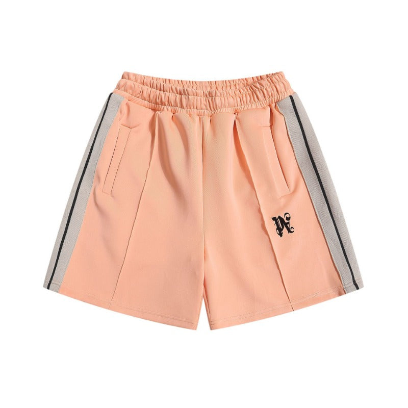 Palm Angels Shorts 24S Cross-border European and American trendy brand palm letter striped color matching casual shorts