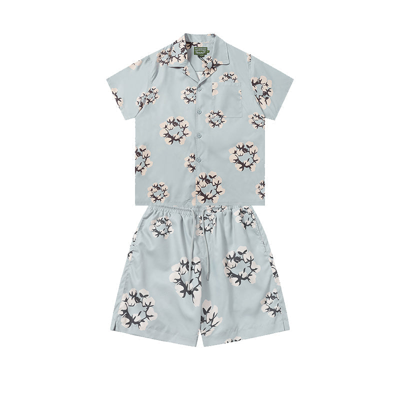 Denim Tears T-shirt & Shorts 2 Piece Set Button cardigan woven