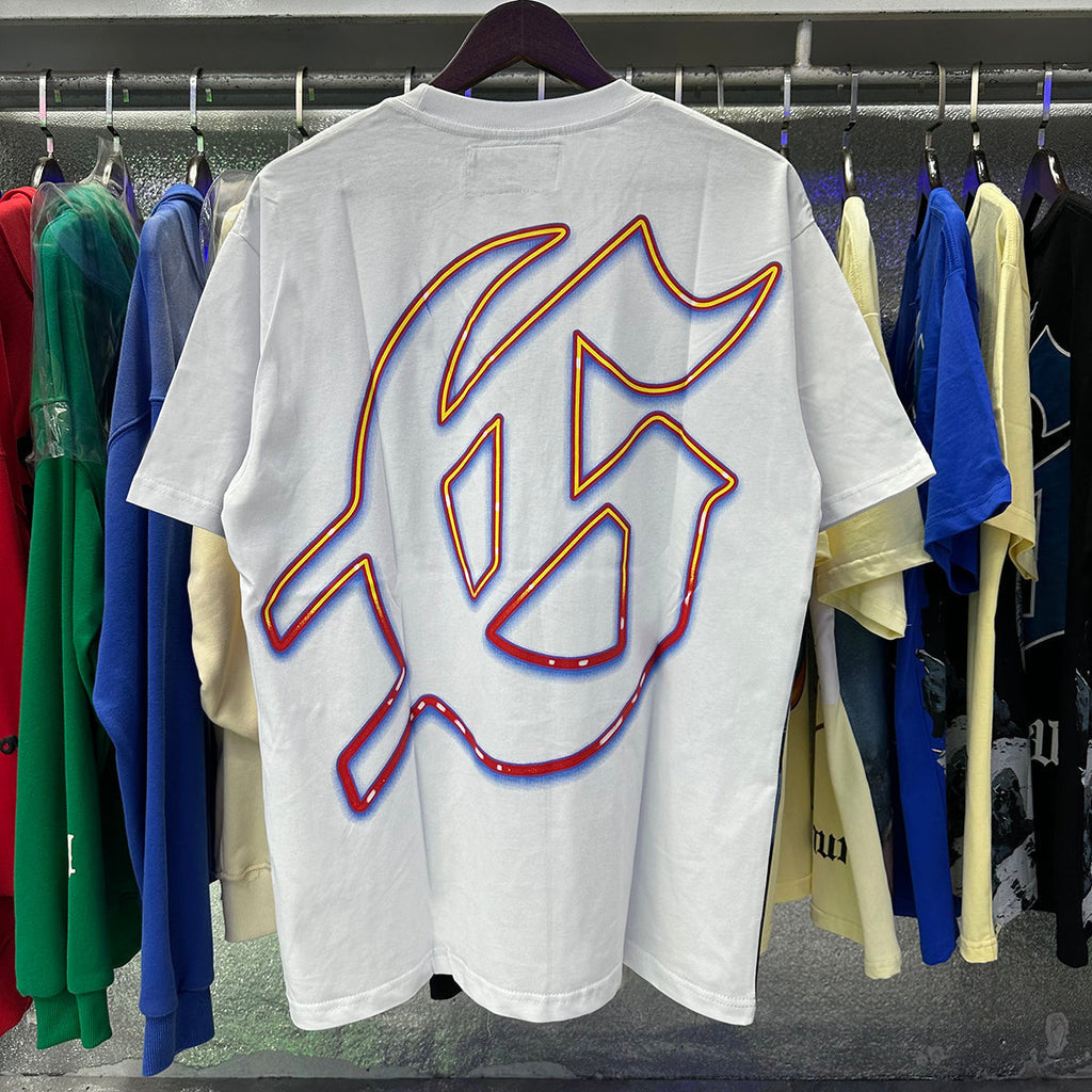 Godspeed T-shirts Skull Racing Printed Cotton Casual Short Sleeves Men and Women