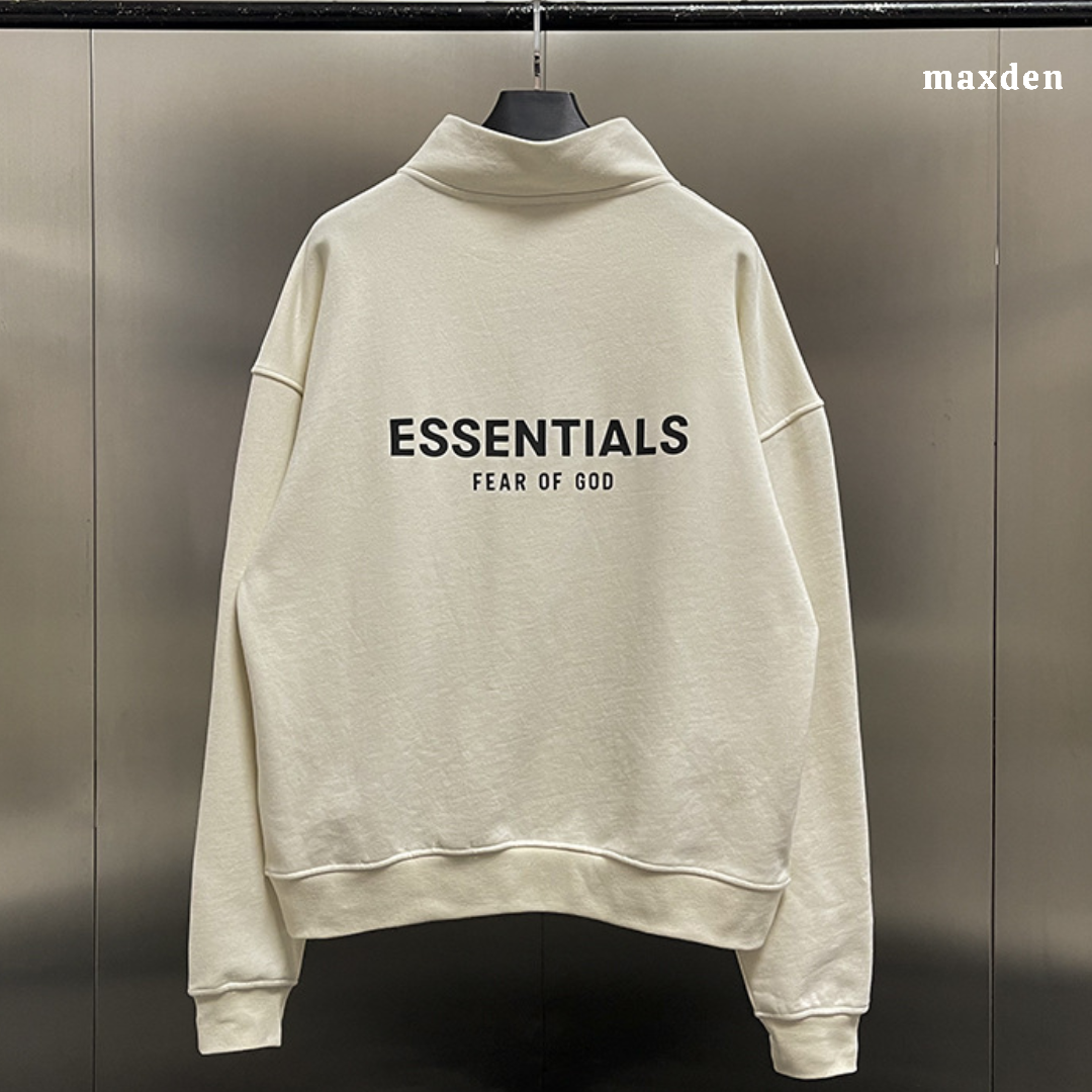 ESSENTIALS Half Zip Logo Sweatshirt