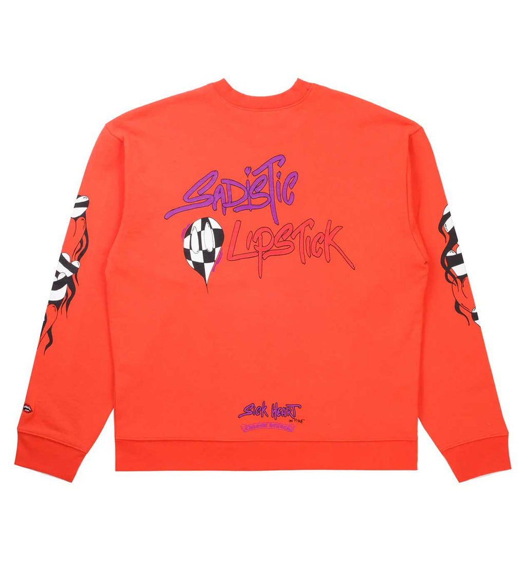 Chrome Hearts Matty Boy 'Sadistic Lipstick' Crewneck Red