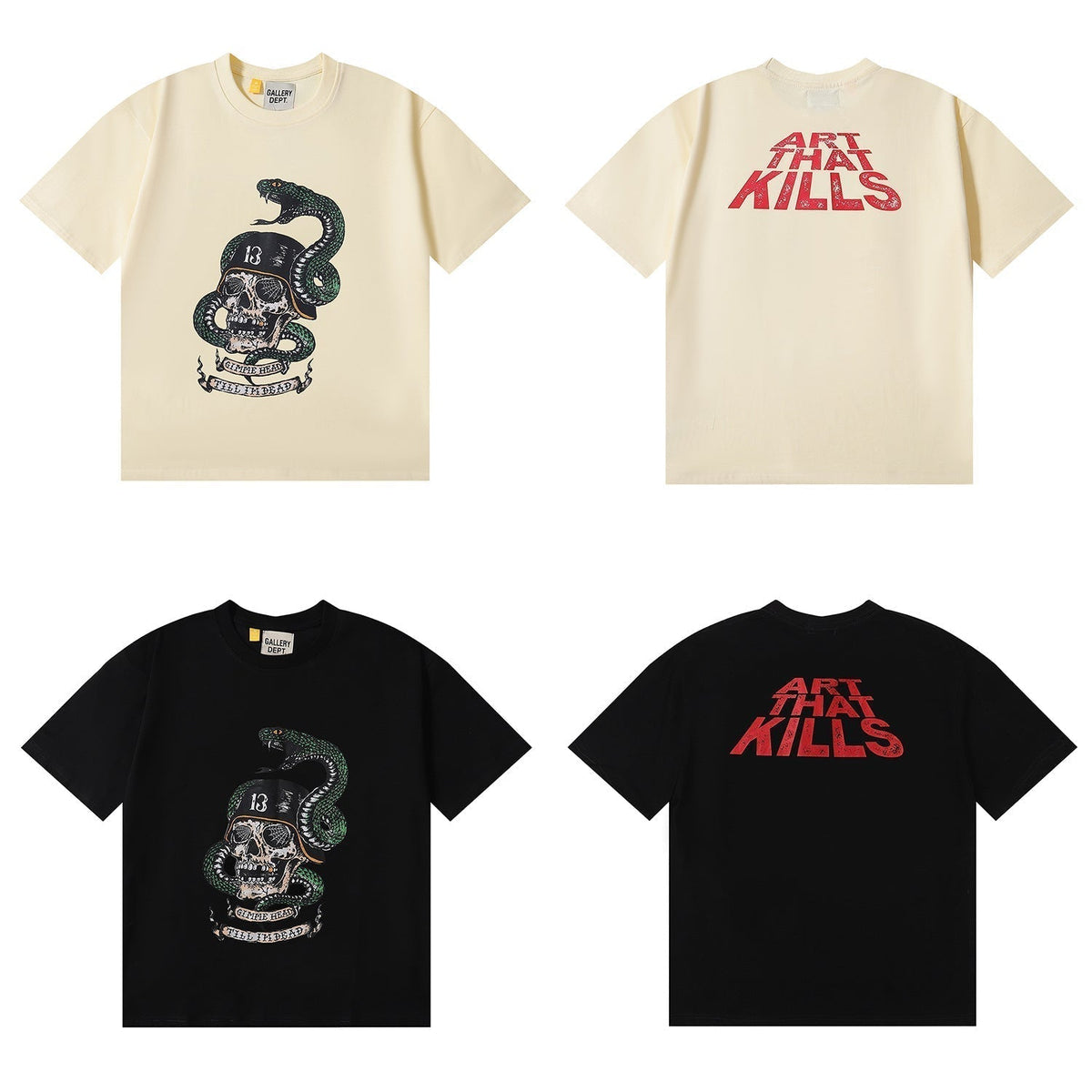 Gallery Dept T-Shirt Cobra Skull Soldier Short Sleeve T-Shirt