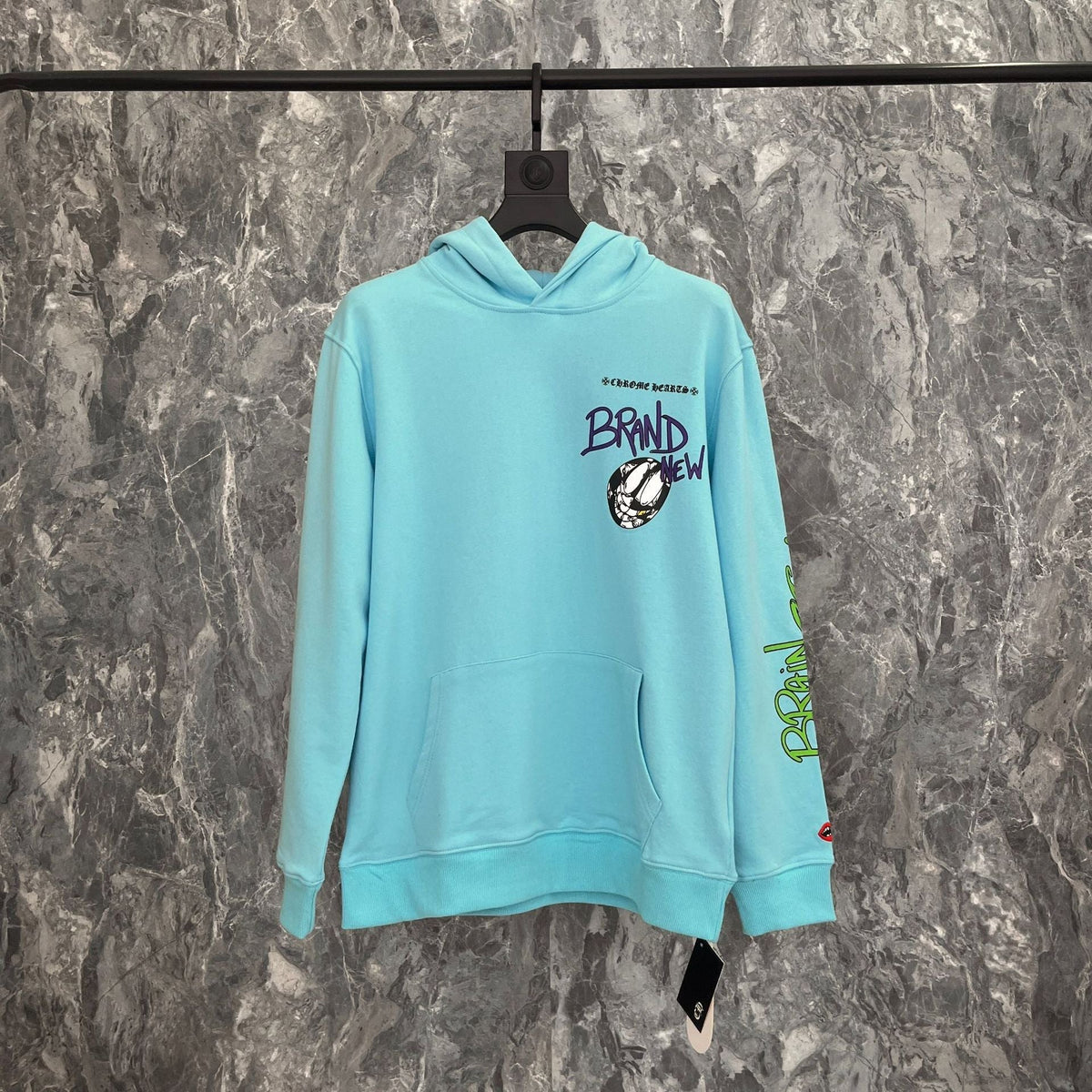 Chrome Heart Hoodie hooded sweater Sanskrit and fun football graffiti print