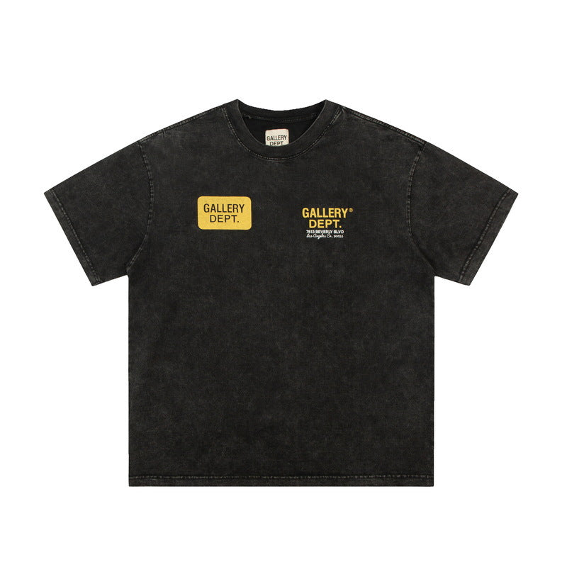 Gallery Dept T-shitrs High Street Printed Letter Short Sleeve Men and Women