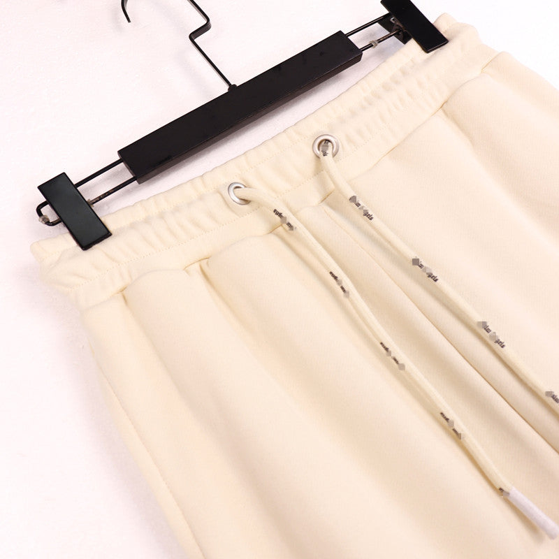 Palm Angle Pants Palm Angels Flame Letter Logo Casual Trousers for Men and Women