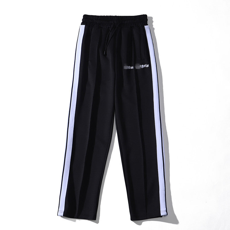 Palm Angle Pants Palm Angels Striped Trousers Men's and Women's Loose Casual Sports Pants