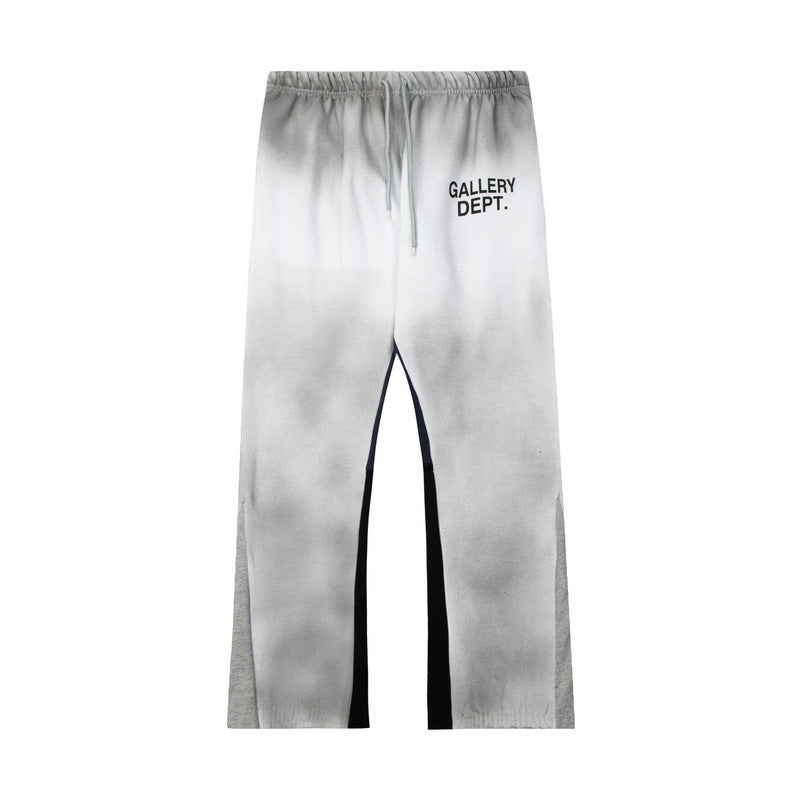 Gallery Dept Sweatpants Tie-dye Splash Ink Graffiti Alphabet Print Casual Sweatpants Trousers