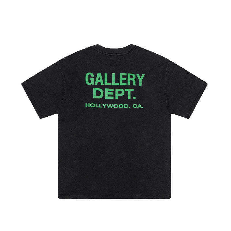 Gallery Dept T-shitrs Vintage Printed Letter Short Sleeve Loose