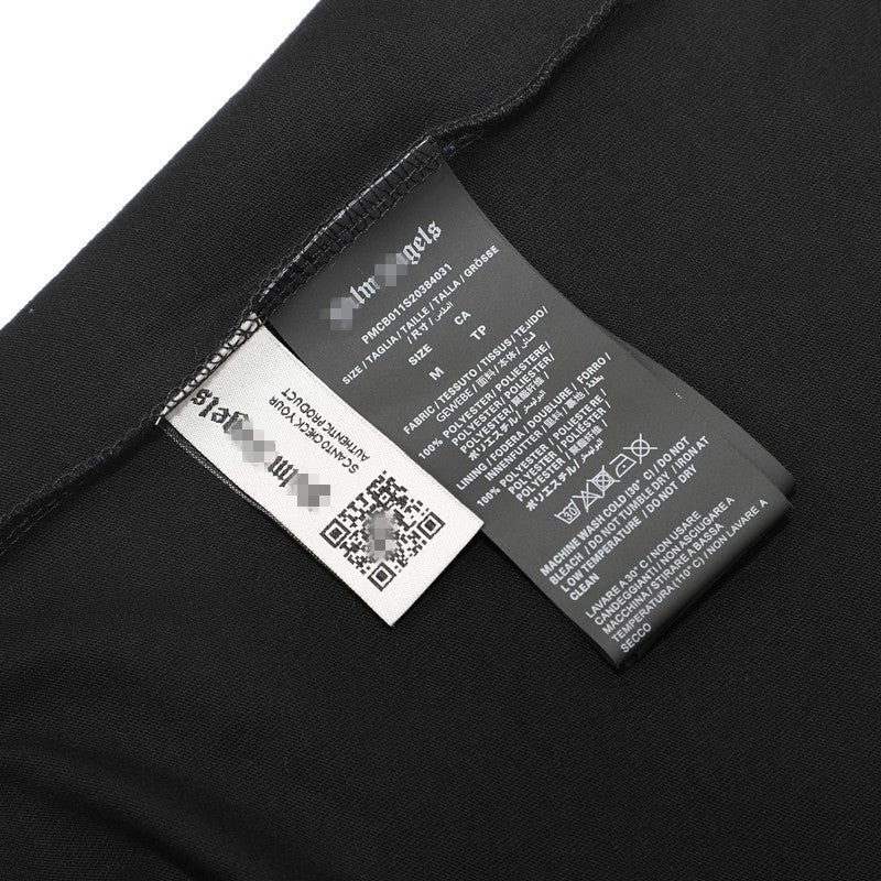 Palm Angels T-shirt Angel Alphabet Slogan Short Palm Sleeve T-shirt