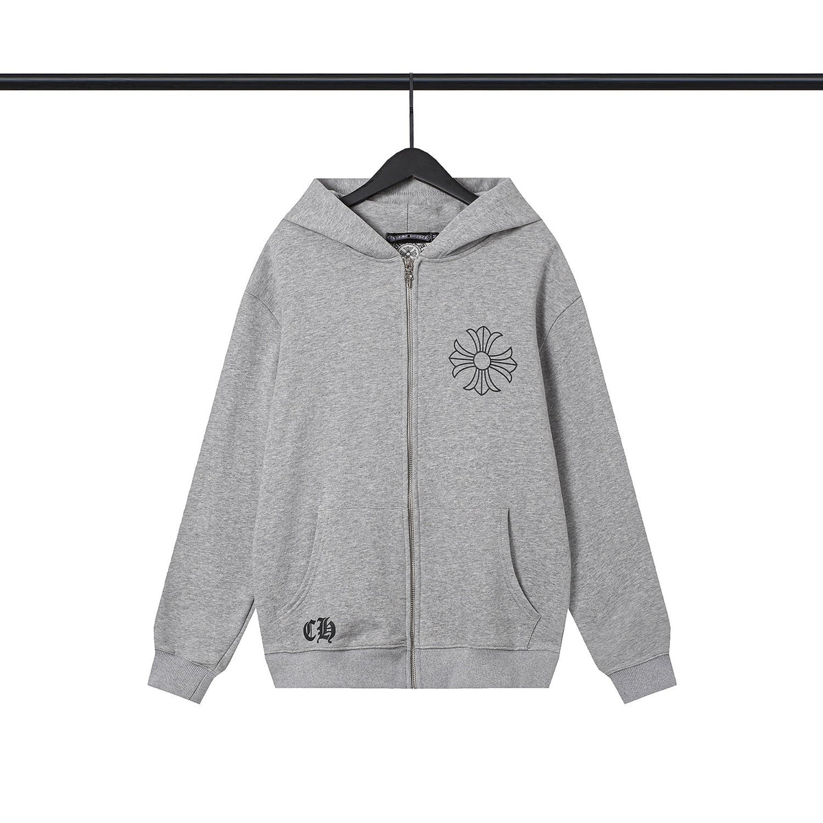 Chrome Heart Hoodie Crowe Hooded Sweater Cardigan Zip Long Sleeve Jacket