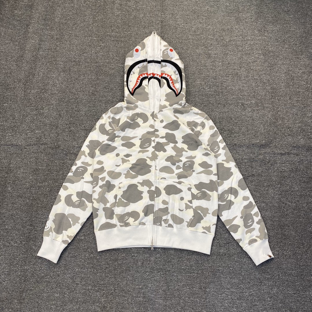 Bape Hoodie Zip-Up Cardigan Two-Hooded Hoodie