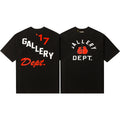 Gallery Dept T-Shirt Hand Painted Ink Splashing Alphabet Washed Retro Short Sleeve T-Shirt