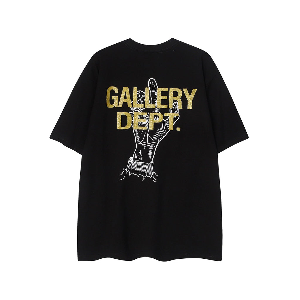 Gallery Dept T Shirts Short Sleeve Los Angeles Gallery Dept Male and Female Couples Wear Loose BF