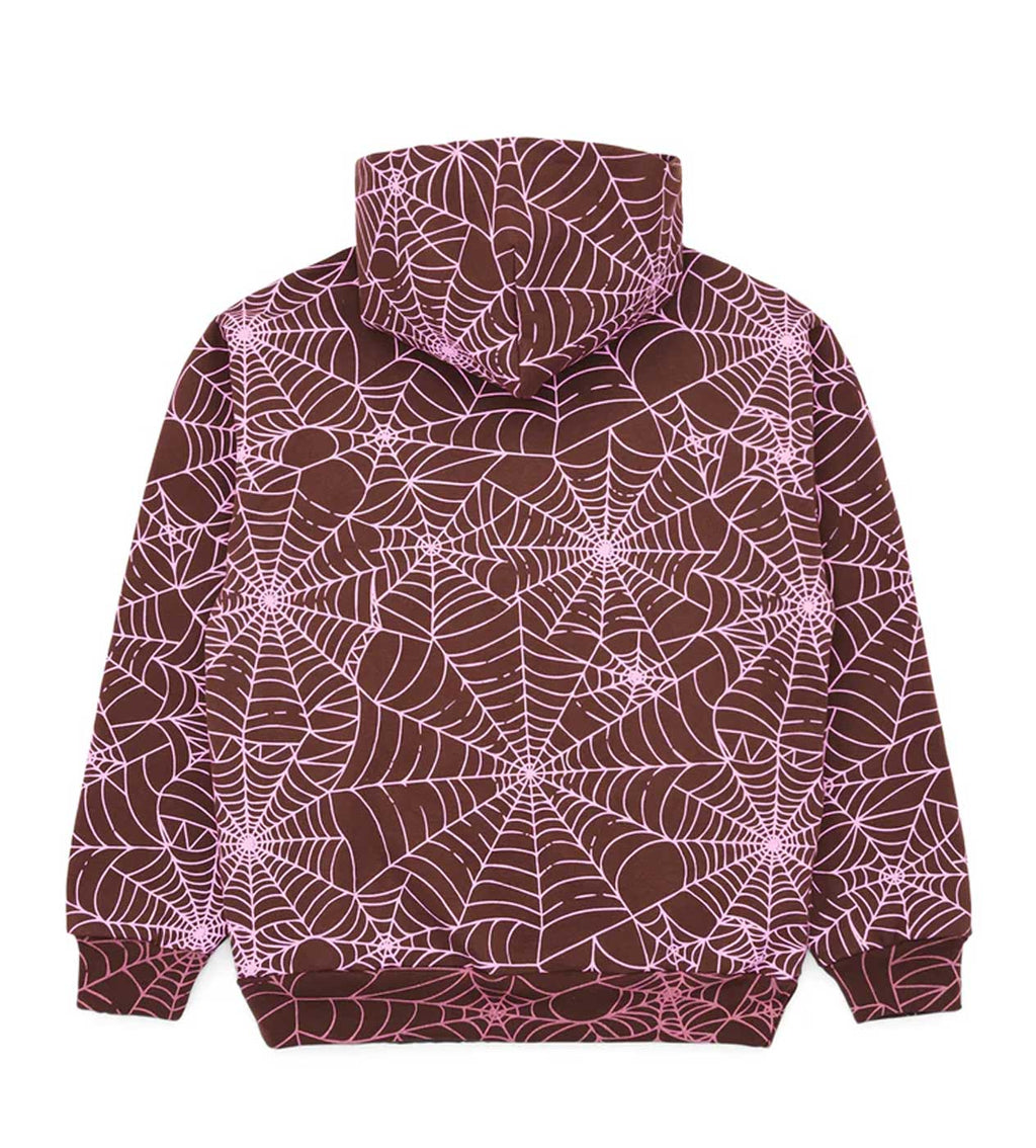 Sp5der AOP Hoodie Brown/Pink