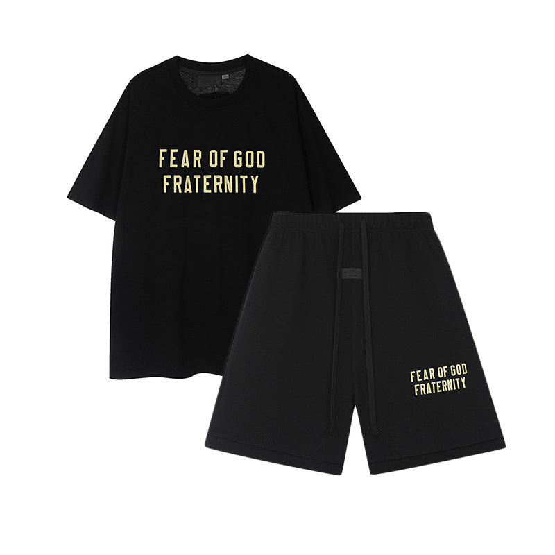 FW24 FRATERNITY T-Shirt / Shorts / Set - Black