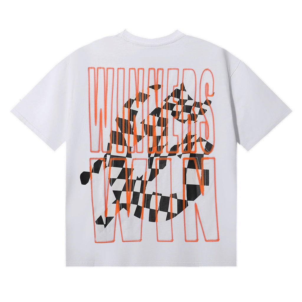 Godspeed T-shirts Racer F1 Champagne Printed Cotton Casual Short Sleeve T-shirts Men and Women