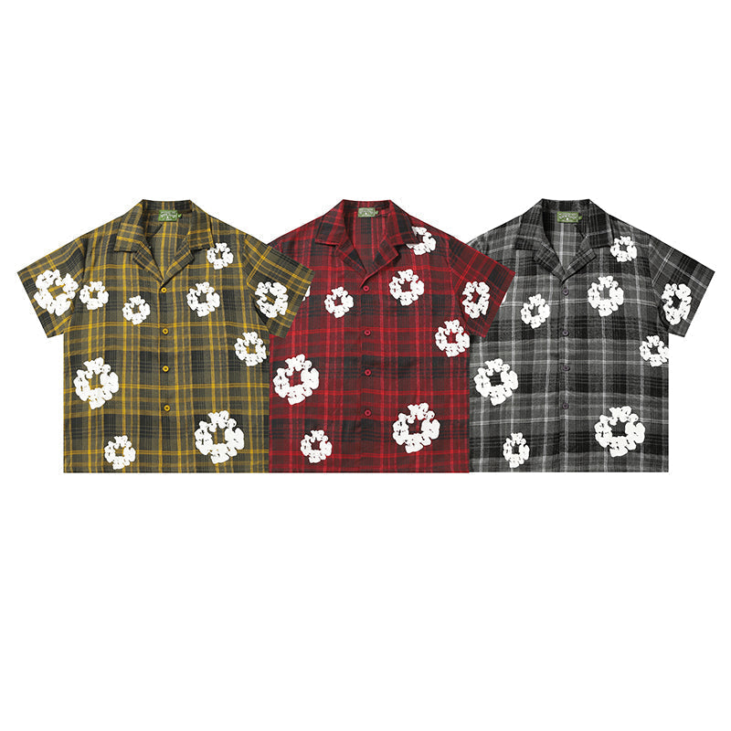 Denim Tears Shirt Kapok Plaid Short Sleeve Shirt