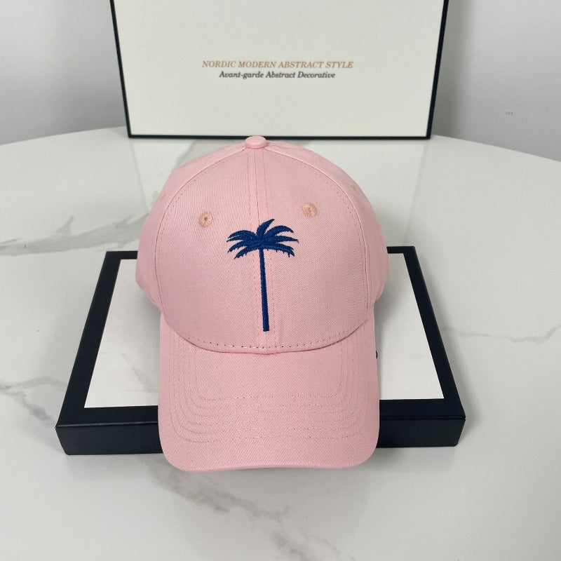 Palm Angels hats flame alphabet palm tree embroidered distressed baseball cap