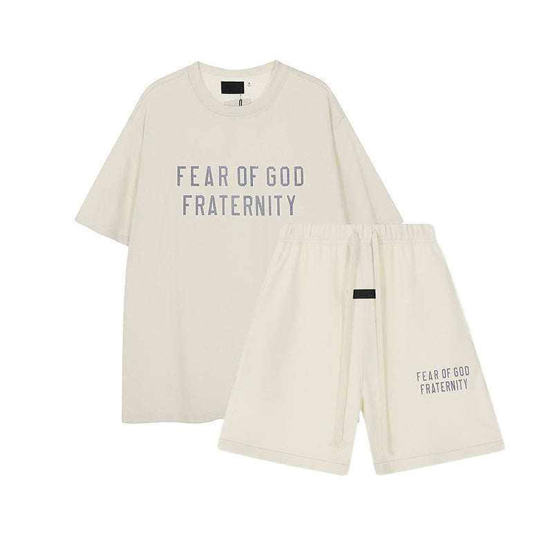 FW24 FRATERNITY T-Shirt / Shorts / Set - Milky White