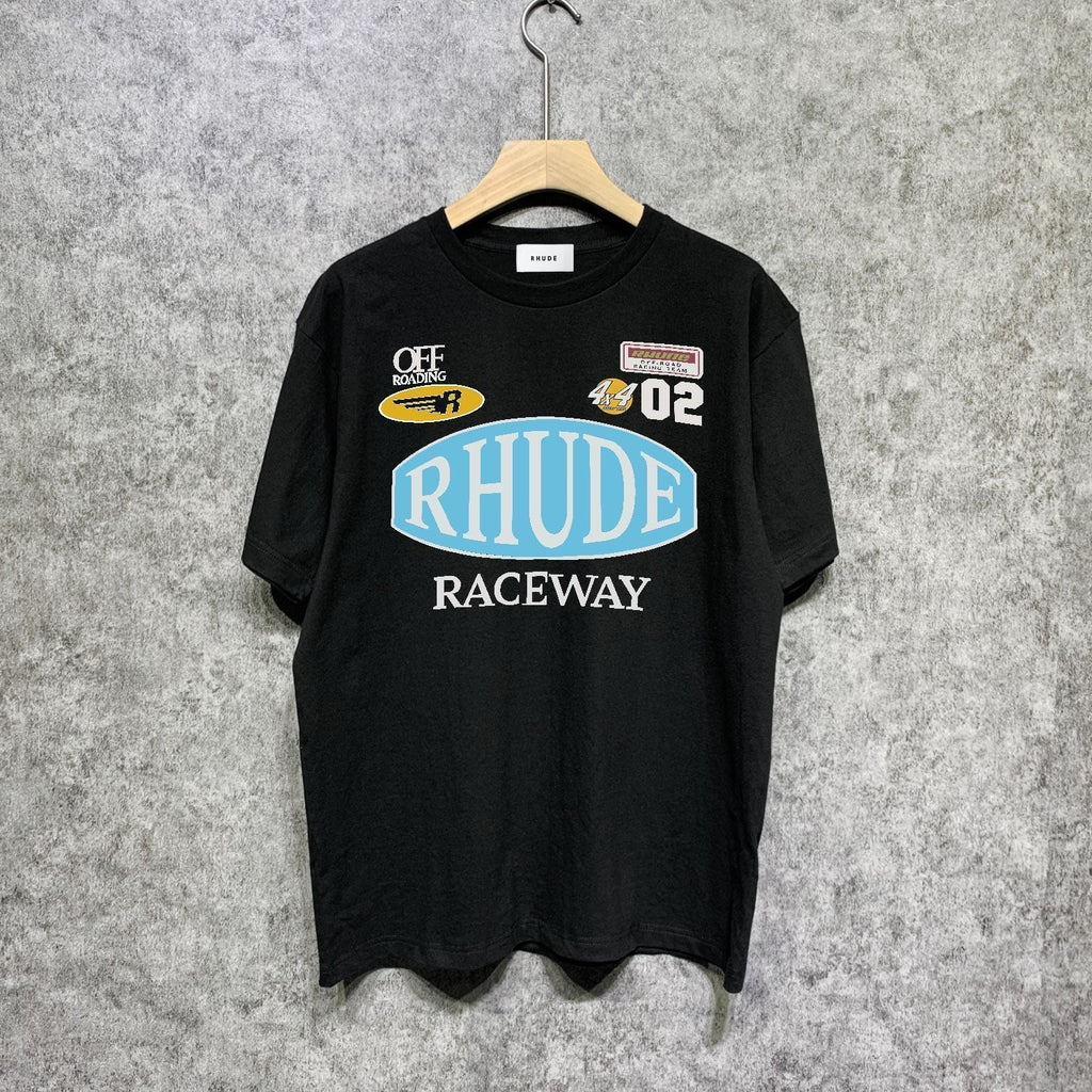 Rhude T-shirts Printed Trendy Pure Cotton