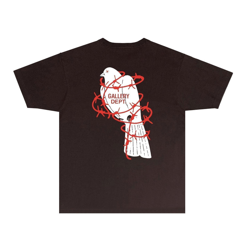 Gallery Dept T Shirt Retro Printed Loose Short-Sleeved Shirt